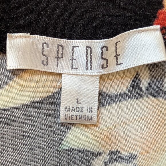 Spense florals on black knit maxi skirt lightweight and super soft Large - Picture 6 of 8